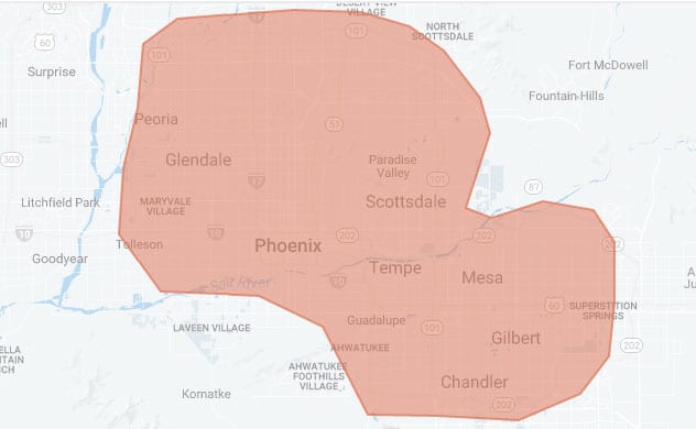 home cleaning scottsdale service area