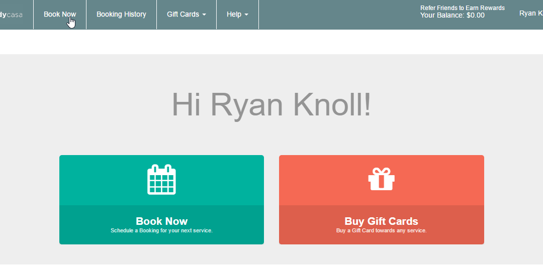 book now link Tidy Casa